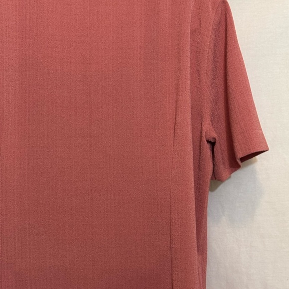 A-82 Alfred Dunner PLUS SIZE 14 Pink Short‎ Sleeve Button Down Blouse - Picture 12 of 16